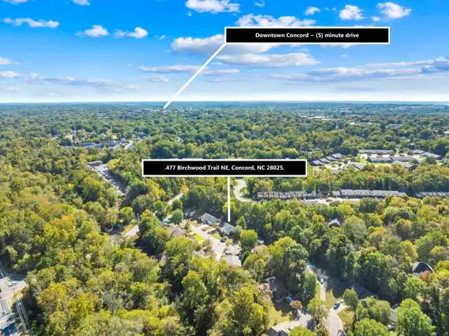 Aerial view toward downtown Concord